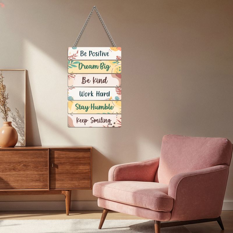 Motivational Wall Hanging for Home Decor Be Positive Big Dream Wall Art for Living Room, Bedroom, Office Modern Wall Decorative Accessories for Decoration